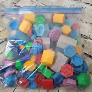 2.55 lbs Assorted Lot Math Manipulatives Homeschooling Primary Elementary Hexagn